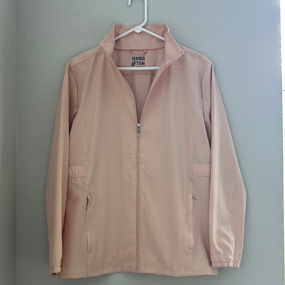Hang Ten Pink Utility Jacket Lightweight Water-Resistant